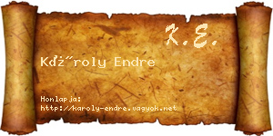 Károly Endre névjegykártya